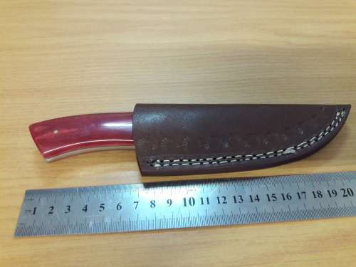 Handmade DAMASCUS Steel Knife, Camel Bone handle. Crazy R1 start, No reserve.