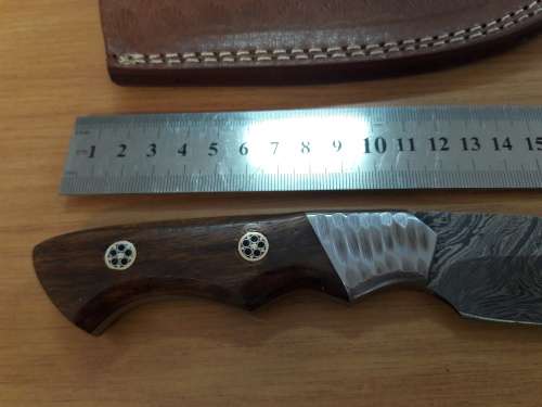 Handmade DAMASCUS Steel Knife, Wooden handle Scales with a stainless steel bolster. NEW DESIGN !!!!