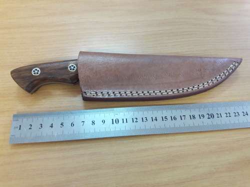 Handmade DAMASCUS Steel Knife, Wooden handle Scales with a stainless steel bolster. NEW DESIGN !!!!
