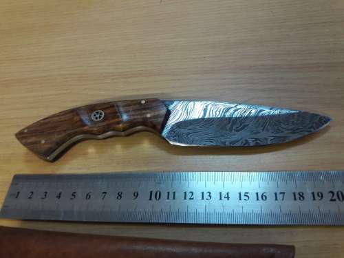 Handmade DAMASCUS Steel Knife, Wooden handle Scales. NEW DESIGN !!!!!!!