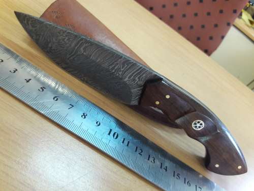 Handmade DAMASCUS Steel Knife, Wooden handle Scales. NEW DESIGN !!!!!!!