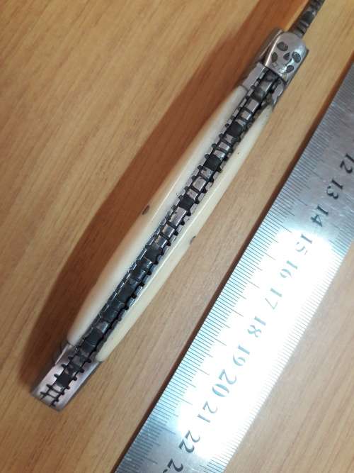 HANDMADE Black Ops, 1095 HIGH Carbon High quality steel folding knife with Camel Bone handle scales.