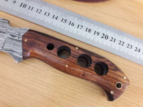 Handmade DAMASCUS Steel Hunting Knife, Wooden handle Scales. NEW DESIGN !!!!!!!