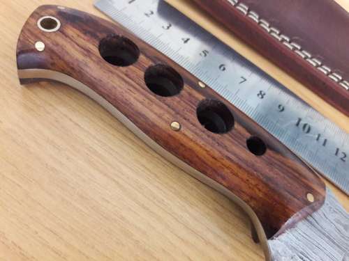 Handmade DAMASCUS Steel Hunting Knife, Wooden handle Scales. NEW DESIGN !!!!!!!