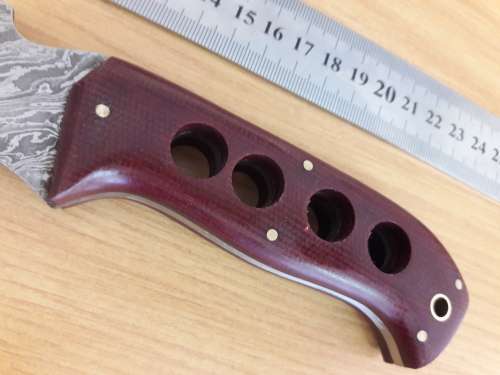 Handmade DAMASCUS Steel Hunting Knife,  MICARTA handle scales. NEW DESIGN !!!!!