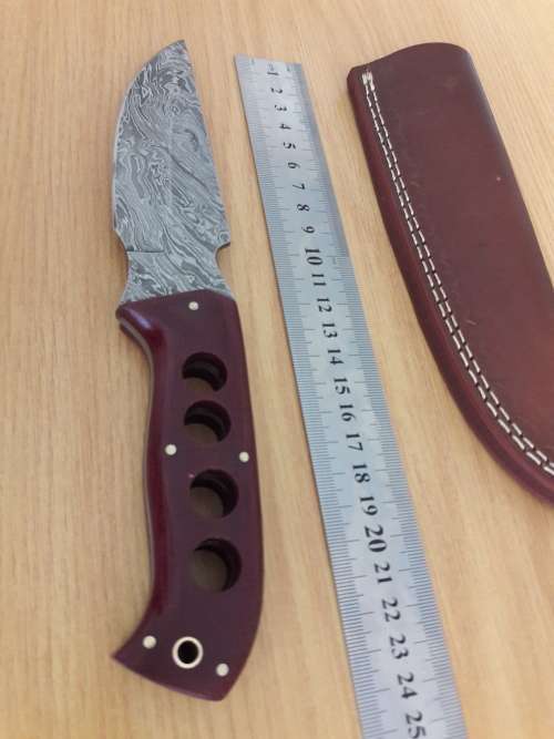 Handmade DAMASCUS Steel Hunting Knife,  MICARTA handle scales. NEW DESIGN !!!!!