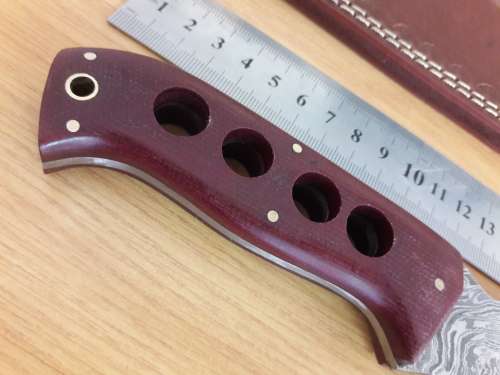 Handmade DAMASCUS Steel Hunting Knife,  MICARTA handle scales. NEW DESIGN !!!!!