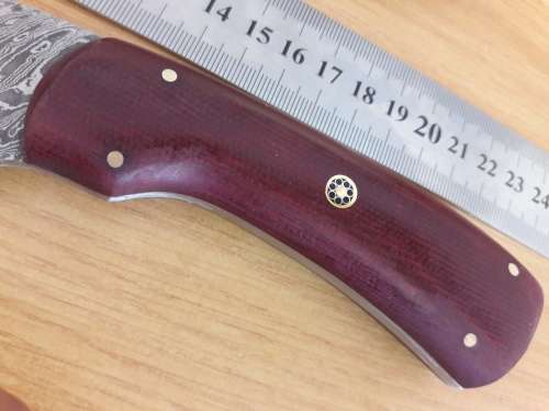 Handmade DAMASCUS Steel Hunting Knife,  MICARTA handle scales. NEW DESIGN !!!!!