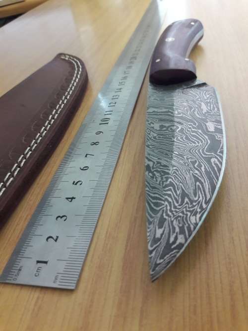 Handmade DAMASCUS Steel Hunting Knife,  MICARTA handle scales. NEW DESIGN !!!!!