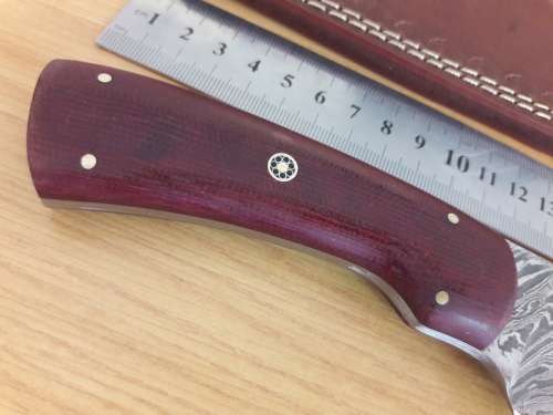 Handmade DAMASCUS Steel Hunting Knife,  MICARTA handle scales. NEW DESIGN !!!!!