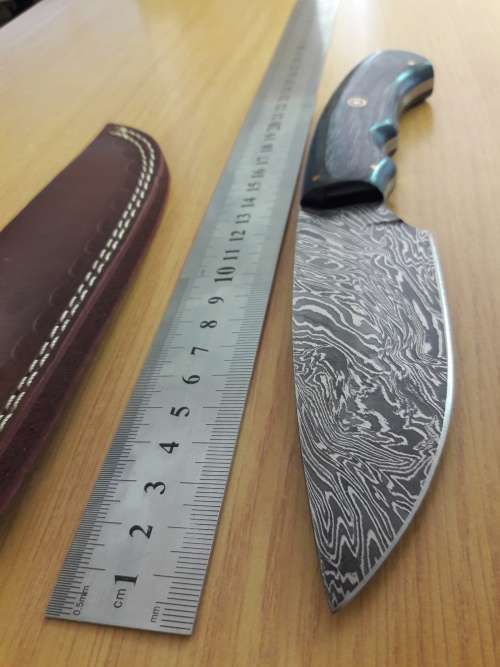 Handmade DAMASCUS Steel Hunting Knife, Wooden handle Scales. NEW DESIGN !!!!!!!