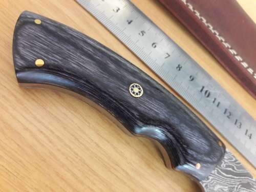 Handmade DAMASCUS Steel Hunting Knife, Wooden handle Scales. NEW DESIGN !!!!!!!