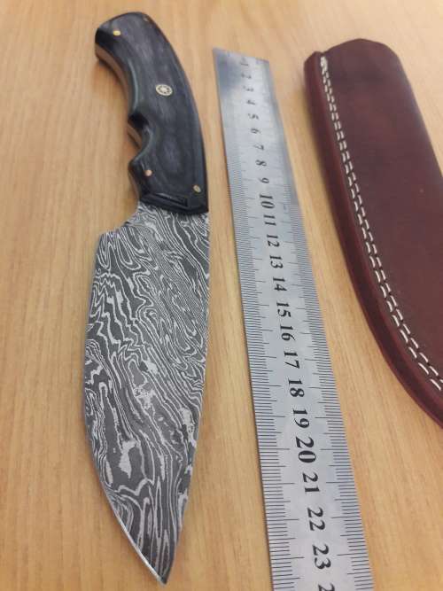 Handmade DAMASCUS Steel Hunting Knife, Wooden handle Scales. NEW DESIGN !!!!!!!
