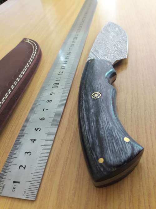Handmade DAMASCUS Steel Hunting Knife, Wooden handle Scales. NEW DESIGN !!!!!!!