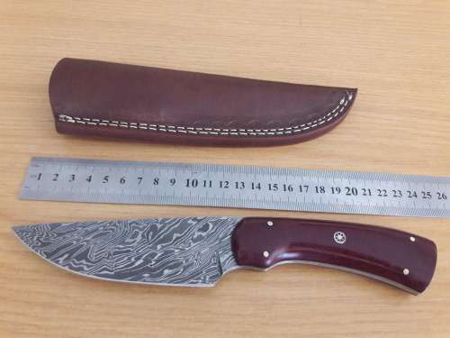 Handmade DAMASCUS Steel Hunting Knife,  MICARTA handle scales. NEW DESIGN !!!!!