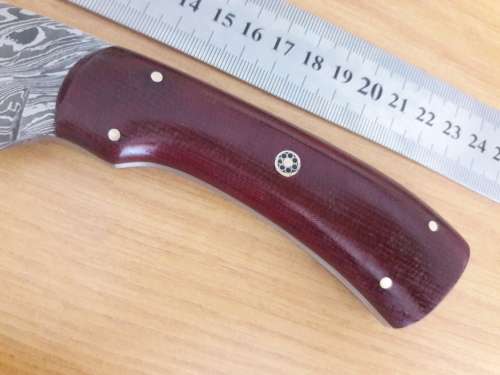 Handmade DAMASCUS Steel Hunting Knife,  MICARTA handle scales. NEW DESIGN !!!!!