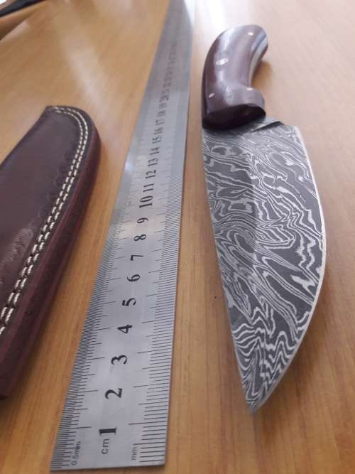 Handmade DAMASCUS Steel Hunting Knife,  MICARTA handle scales. NEW DESIGN !!!!!