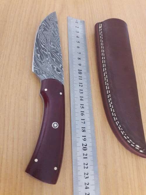 Handmade DAMASCUS Steel Hunting Knife,  MICARTA handle scales. NEW DESIGN !!!!!