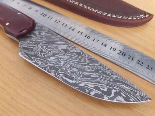Handmade DAMASCUS Steel Hunting Knife,  MICARTA handle scales. NEW DESIGN !!!!!