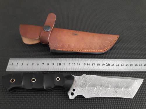 Handmade DAMASCUS Steel Hunting Knife,  MICARTA handle scales. NEW DESIGN !!!!!