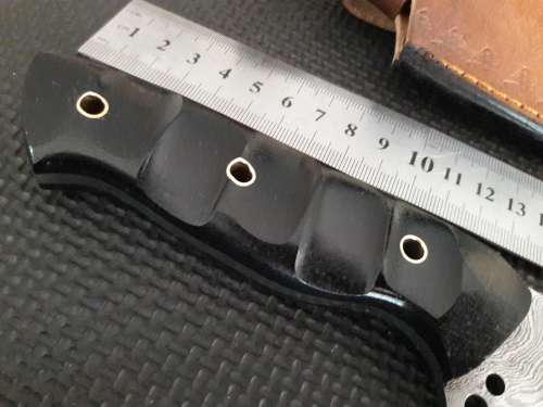 Handmade DAMASCUS Steel Hunting Knife,  MICARTA handle scales. NEW DESIGN !!!!!