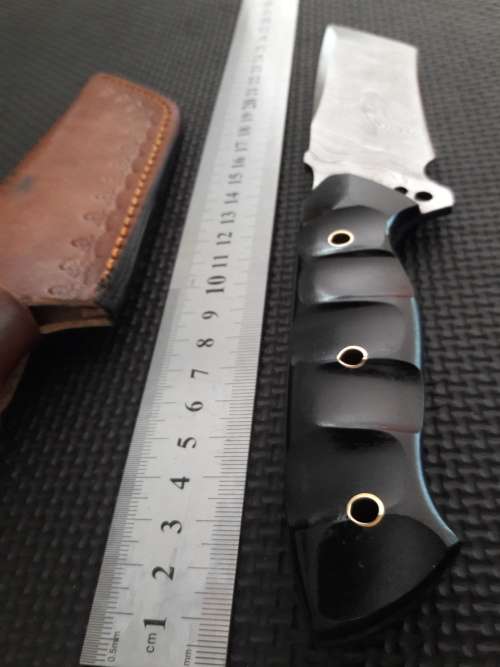 Handmade DAMASCUS Steel Hunting Knife,  MICARTA handle scales. NEW DESIGN !!!!!