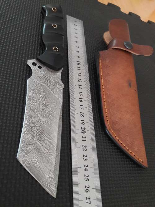 Handmade DAMASCUS Steel Hunting Knife,  MICARTA handle scales. NEW DESIGN !!!!!