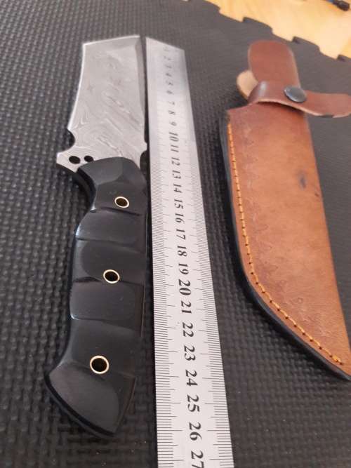 Handmade DAMASCUS Steel Hunting Knife,  MICARTA handle scales. NEW DESIGN !!!!!