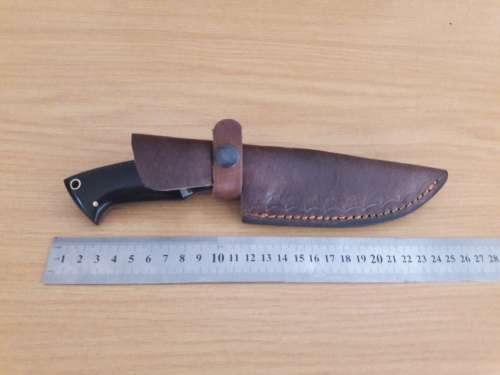Handmade DAMASCUS Steel Hunting Knife, Bull horn and Camel Bone handle scales. NEW DESIGN !!!!!