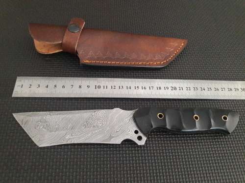 Handmade DAMASCUS Steel Hunting Knife,  MICARTA handle scales. NEW DESIGN !!!!!