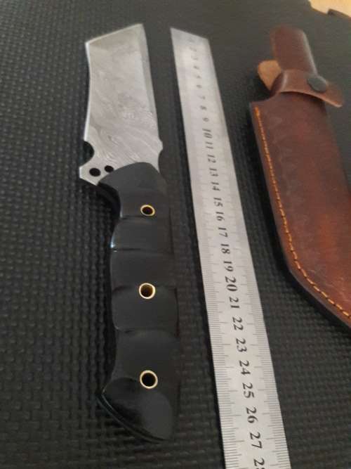Handmade DAMASCUS Steel Hunting Knife,  MICARTA handle scales. NEW DESIGN !!!!!
