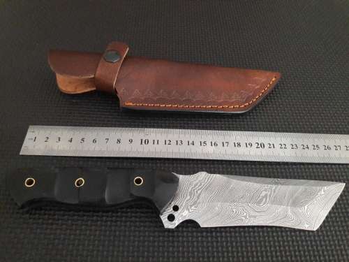 Handmade DAMASCUS Steel Hunting Knife,  MICARTA handle scales. NEW DESIGN !!!!!