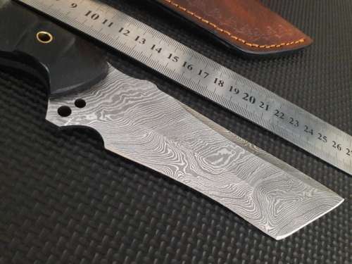 Handmade DAMASCUS Steel Hunting Knife,  MICARTA handle scales. NEW DESIGN !!!!!