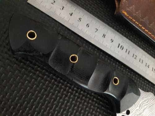 Handmade DAMASCUS Steel Hunting Knife,  MICARTA handle scales. NEW DESIGN !!!!!