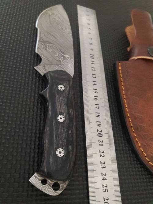 Handmade DAMASCUS Steel Hunting Knife with Wooden handle scales. NEW DESIGN !!!!!