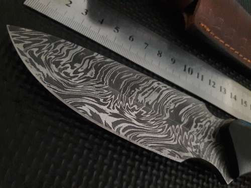 Handmade DAMASCUS Steel Hunting Knife,  MICARTA handle scales. NEW DESIGN !!!!!