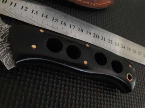 Handmade DAMASCUS Steel Hunting Knife,  MICARTA handle scales. NEW DESIGN !!!!!