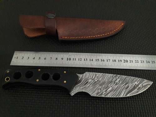 Handmade DAMASCUS Steel Hunting Knife,  MICARTA handle scales. NEW DESIGN !!!!!