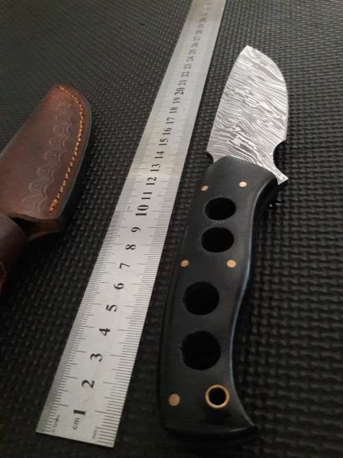 Handmade DAMASCUS Steel Hunting Knife,  MICARTA handle scales. NEW DESIGN !!!!!