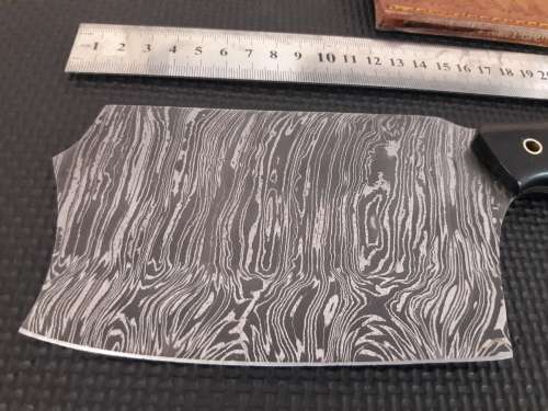 Handmade DAMASCUS Steel CLEAVER, MICARTA handle scales. NEW DESIGN !!!!!