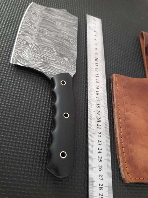 Handmade DAMASCUS Steel CLEAVER, MICARTA handle scales. NEW DESIGN !!!!!