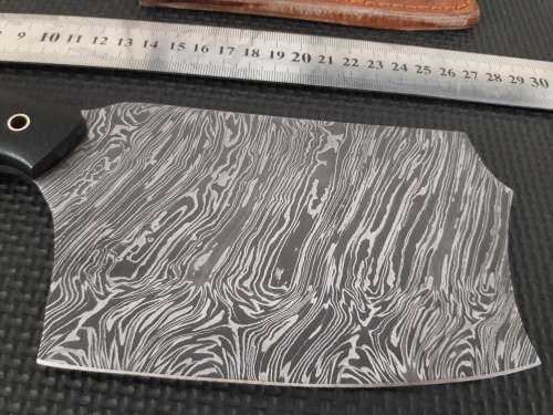 Handmade DAMASCUS Steel CLEAVER, MICARTA handle scales. NEW DESIGN !!!!!