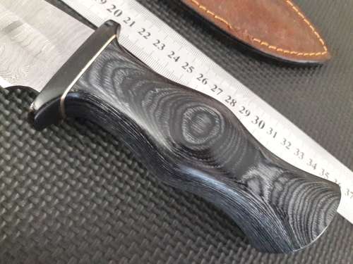Handmade DAMASCUS Steel Hunting Knife with Wooden handle scales. NEW DESIGN !!!!!