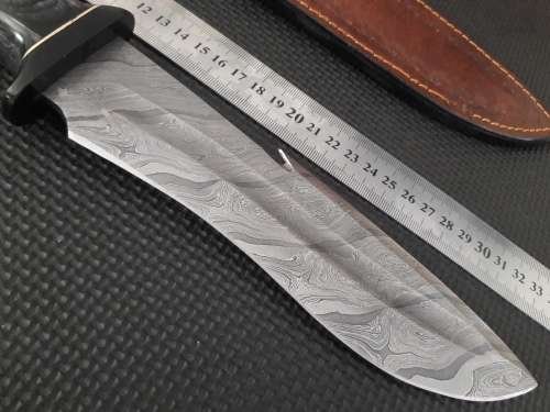 Handmade DAMASCUS Steel Hunting Knife with Wooden handle scales. NEW DESIGN !!!!!