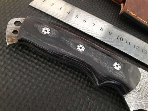 Handmade DAMASCUS Steel Hunting Knife with Wooden handle scales. NEW DESIGN !!!!!