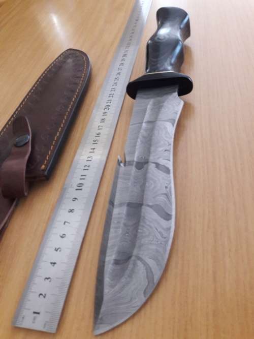 Handmade DAMASCUS Steel Hunting Knife with Wooden handle scales. NEW DESIGN !!!!!