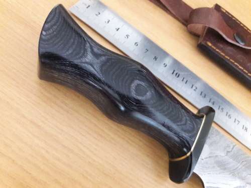Handmade DAMASCUS Steel Hunting Knife with Wooden handle scales. NEW DESIGN !!!!!