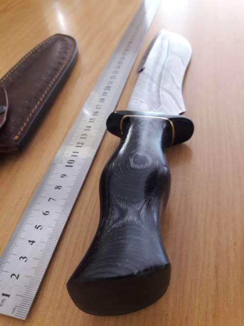 Handmade DAMASCUS Steel Hunting Knife with Wooden handle scales. NEW DESIGN !!!!!