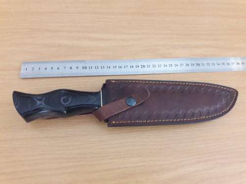 Handmade DAMASCUS Steel Hunting Knife with Wooden handle scales. NEW DESIGN !!!!!
