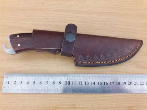 Handmade DAMASCUS Steel Hunting Knife with Wooden handle scales. NEW DESIGN !!!!!